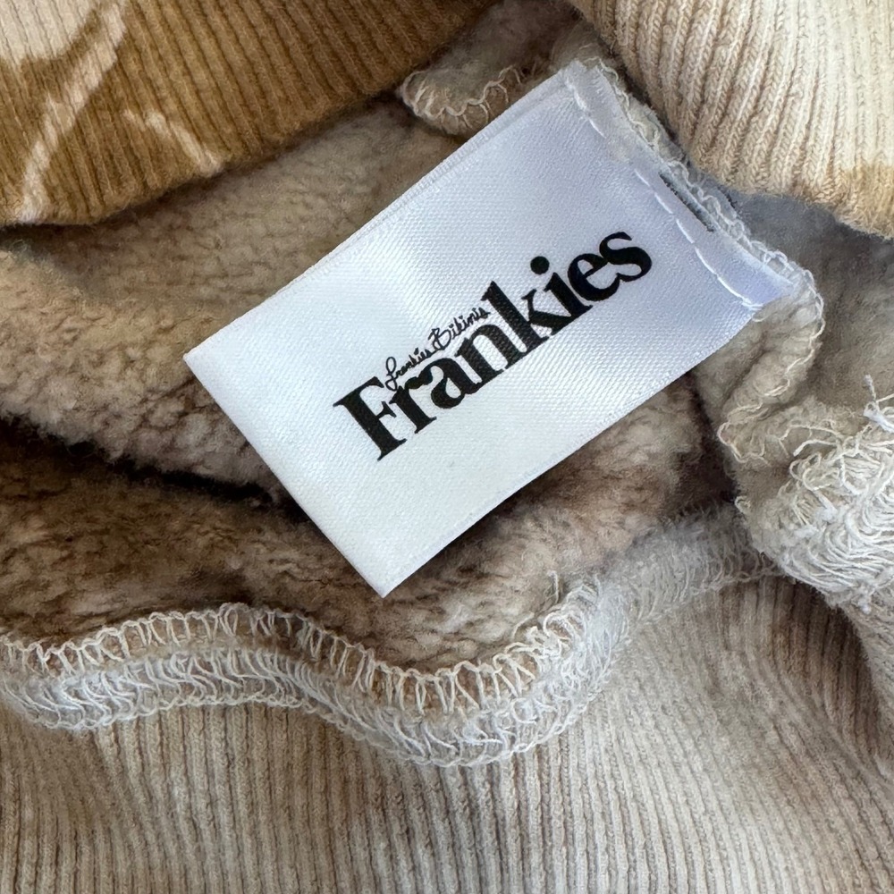 Frankies‎ Bikinis Sweatsuit Set Sz S Tie Dye Cropped Hoodie Joggers Tan Brown - Picture 15 of 16